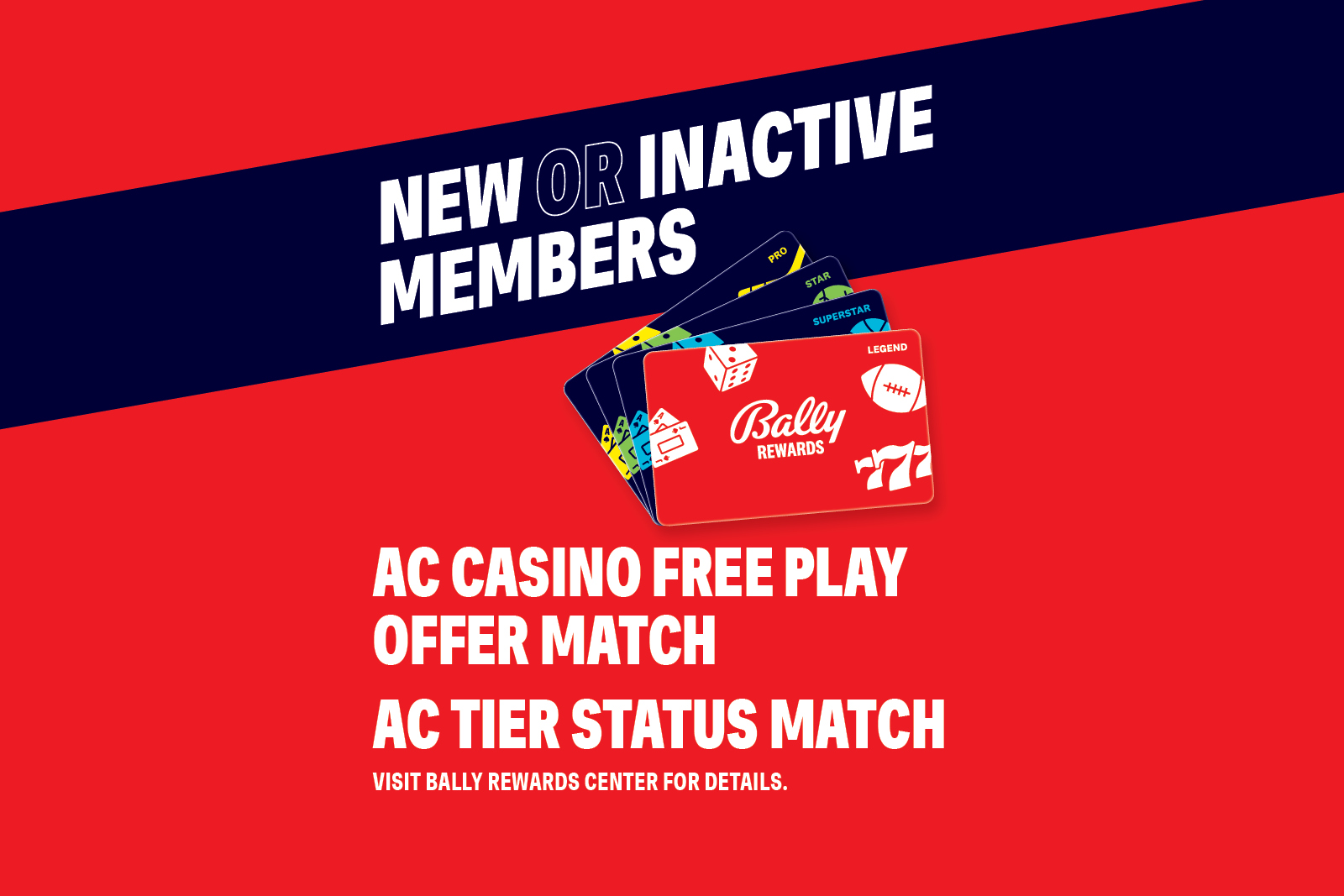 a red and blue card with white text