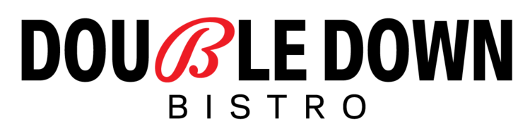 a red b on a black background