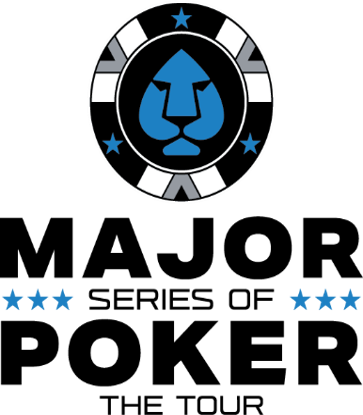 a black and blue poker chip with a lion face