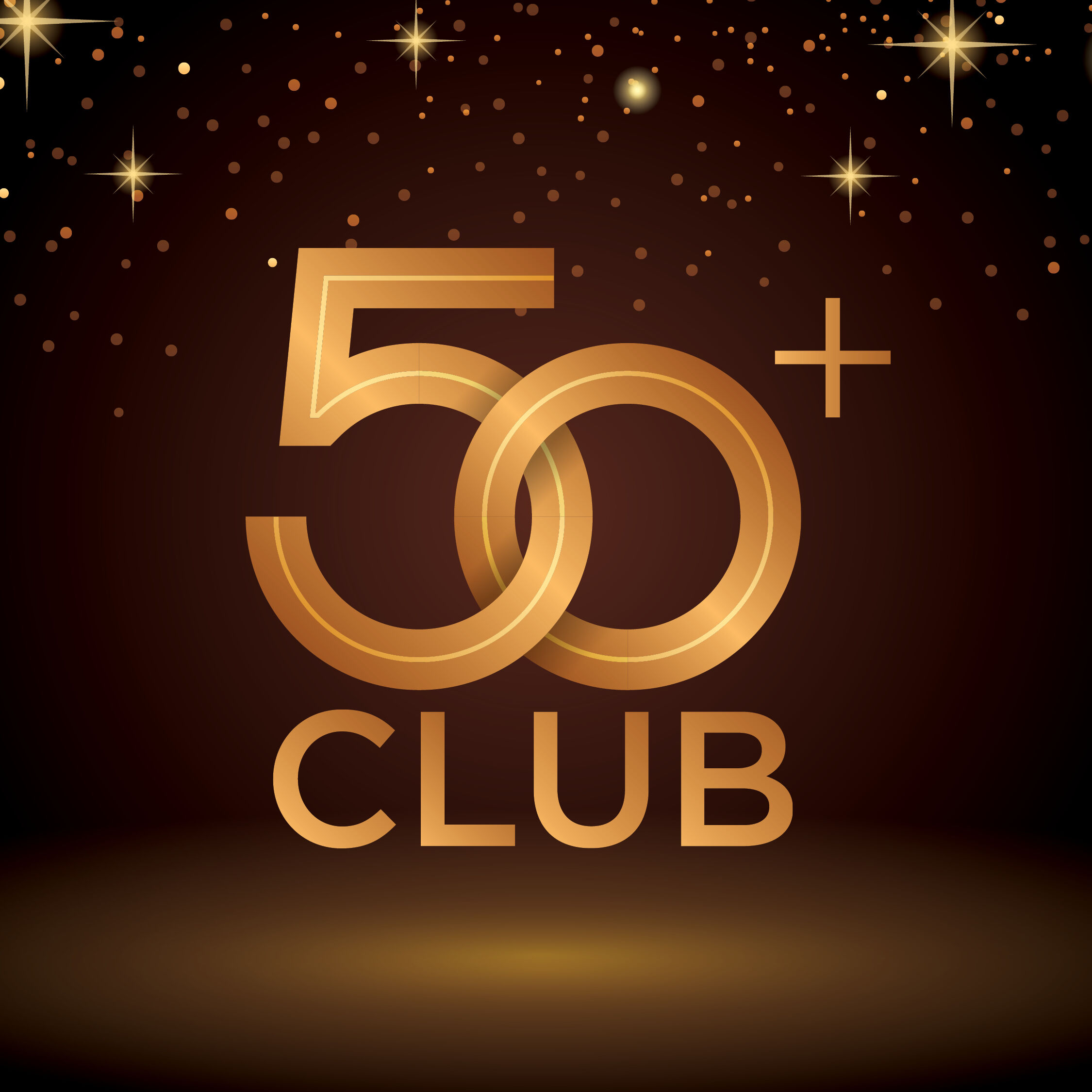 50+ Club in sparkles
