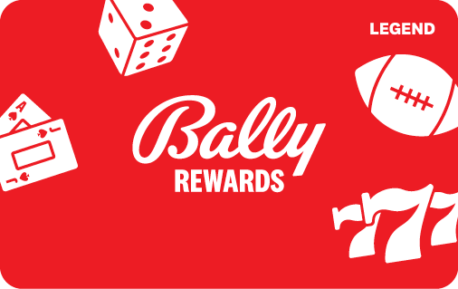 a red card with white text and dice