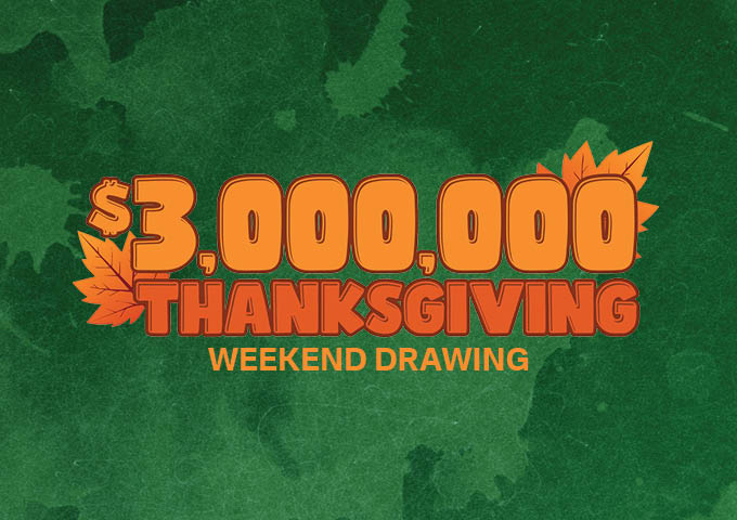 a green background with orange text and leaves