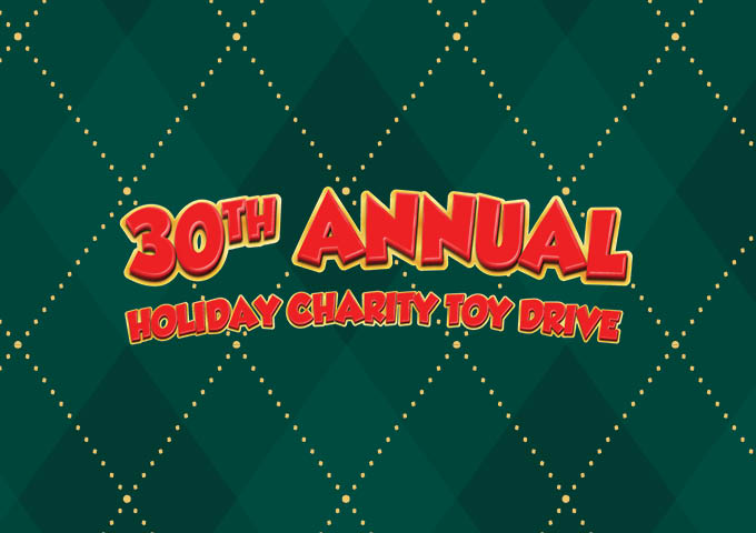 a green diamond pattern with red text