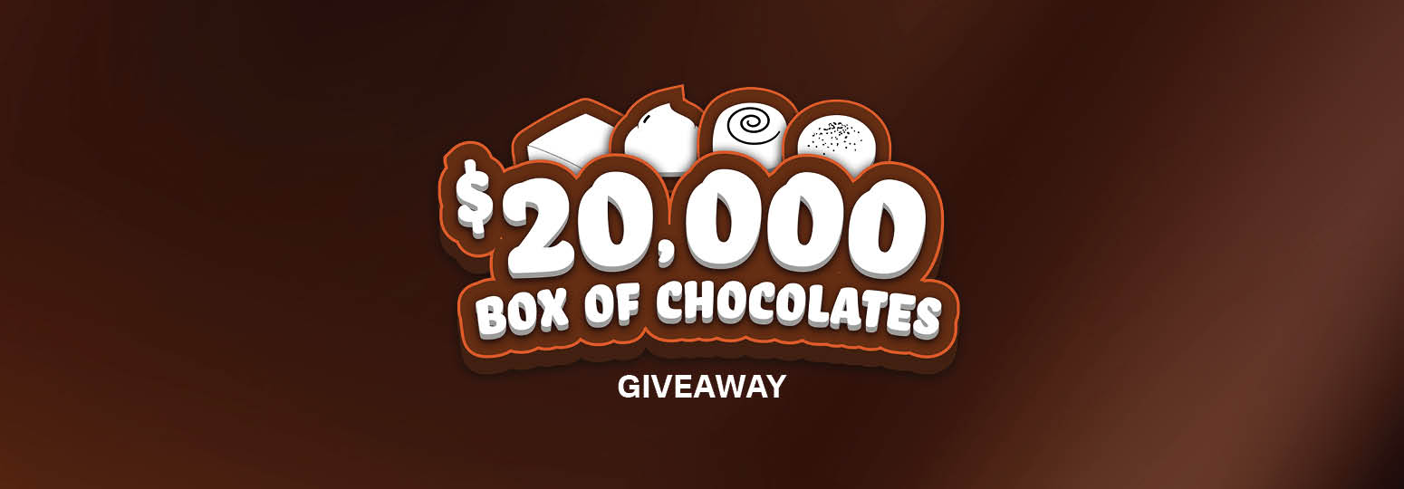 a giveaway for a box of chocolates