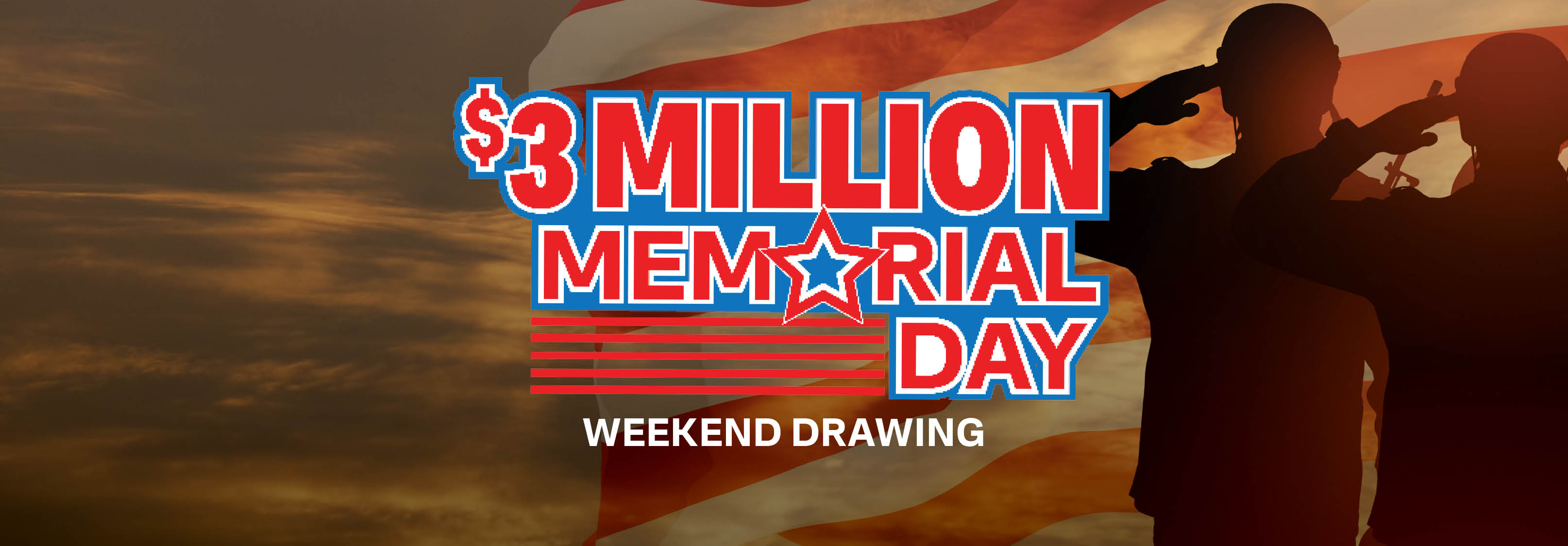 a memorial day banner with a flag