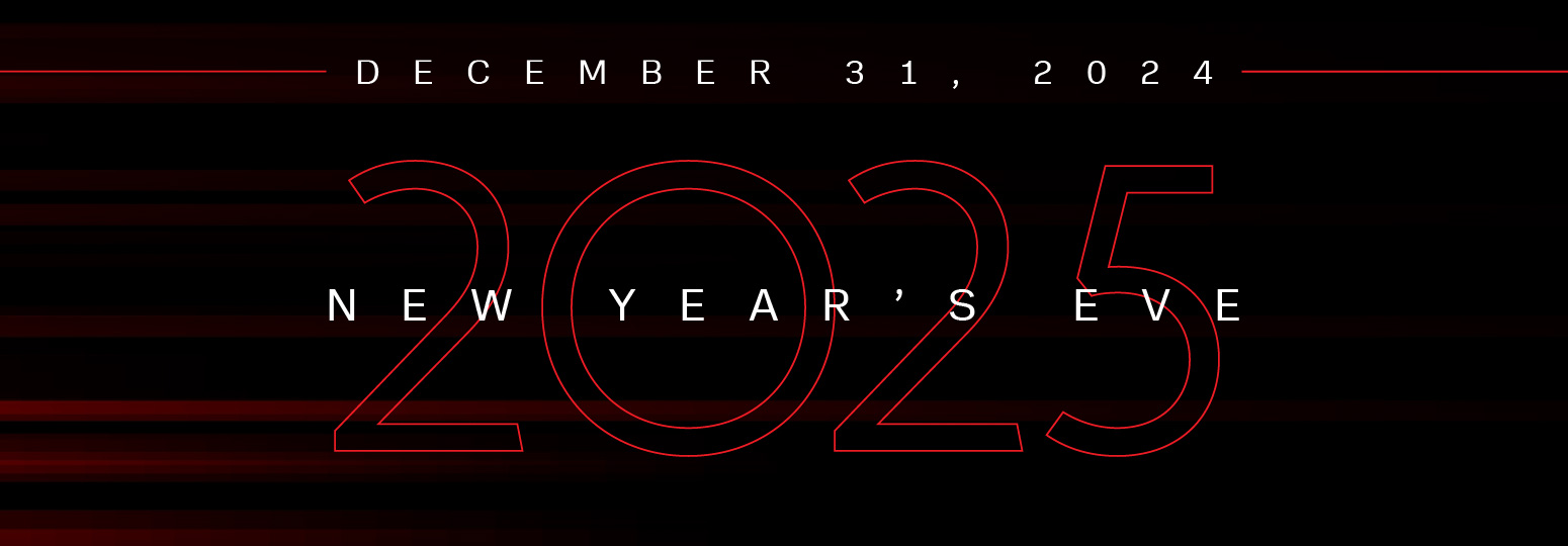 a black background with red numbers and white text