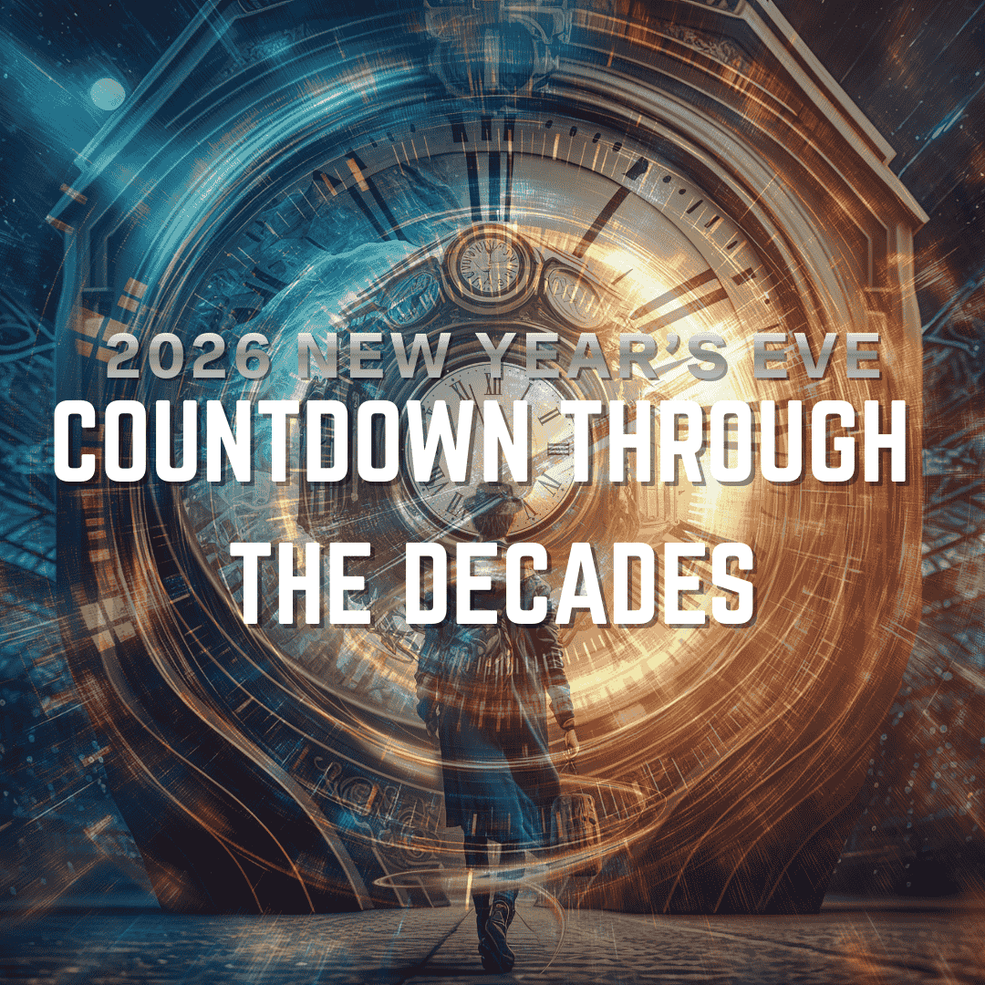 a man walking in front of a clock