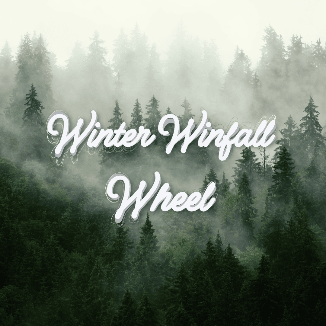 White text with a picture of a forrest