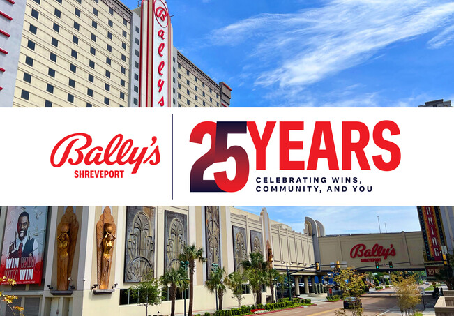 a building with a sign and a blue sky