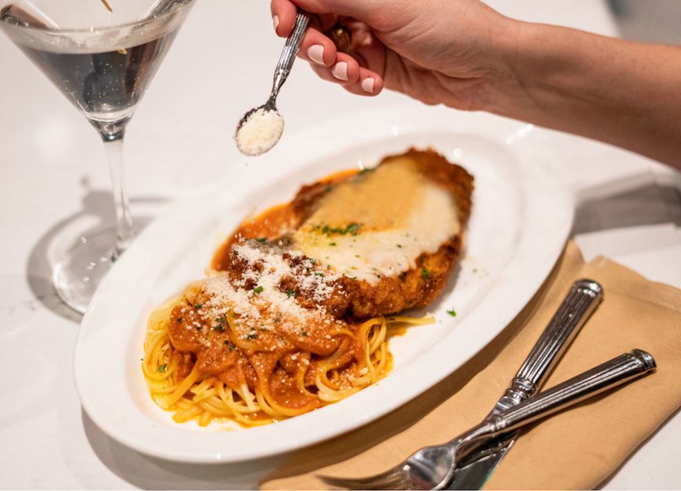 Chicken with Pasta at Casino Cafe Grille