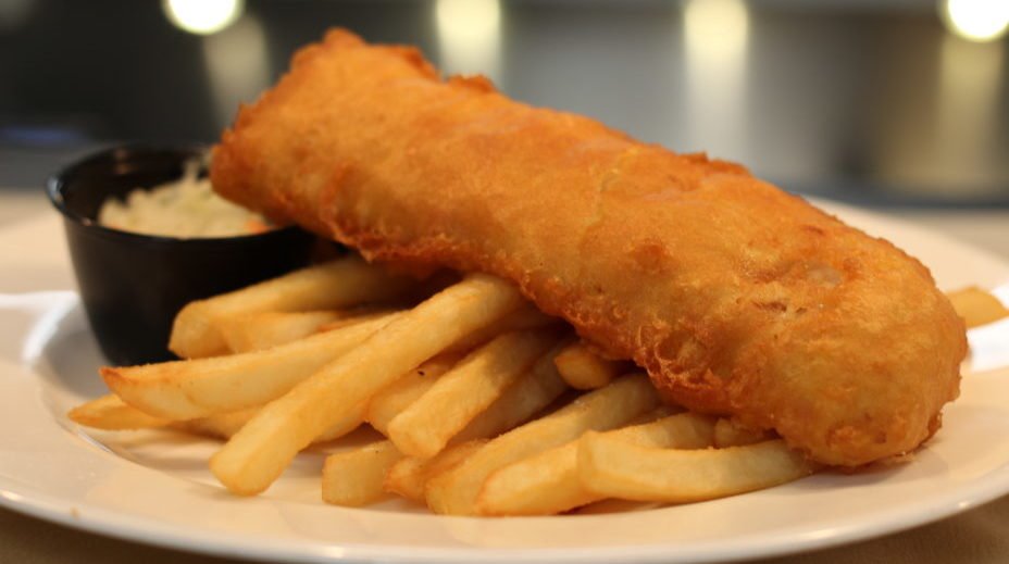 Fish and Chips at Casino Cafe Grille
