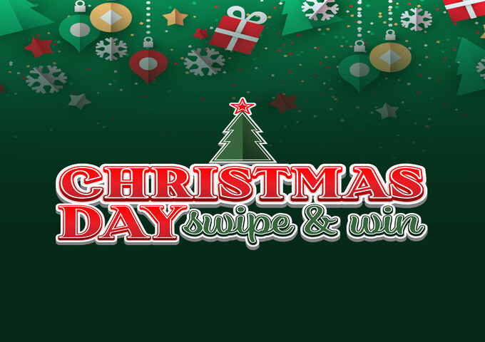 a green background with text and ornaments